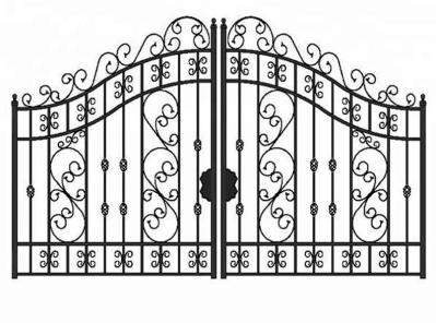 Outdoor Sliding Grill Cast Iron Driveway Gates For House Double Entry