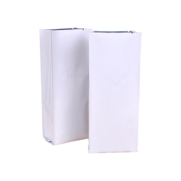 Side Gusset Back Seal Four Side Seal Foil Lined Flat Bottom Coffee Bags 0.5lb 1 lb 2 lb White Black with Degassing Valve