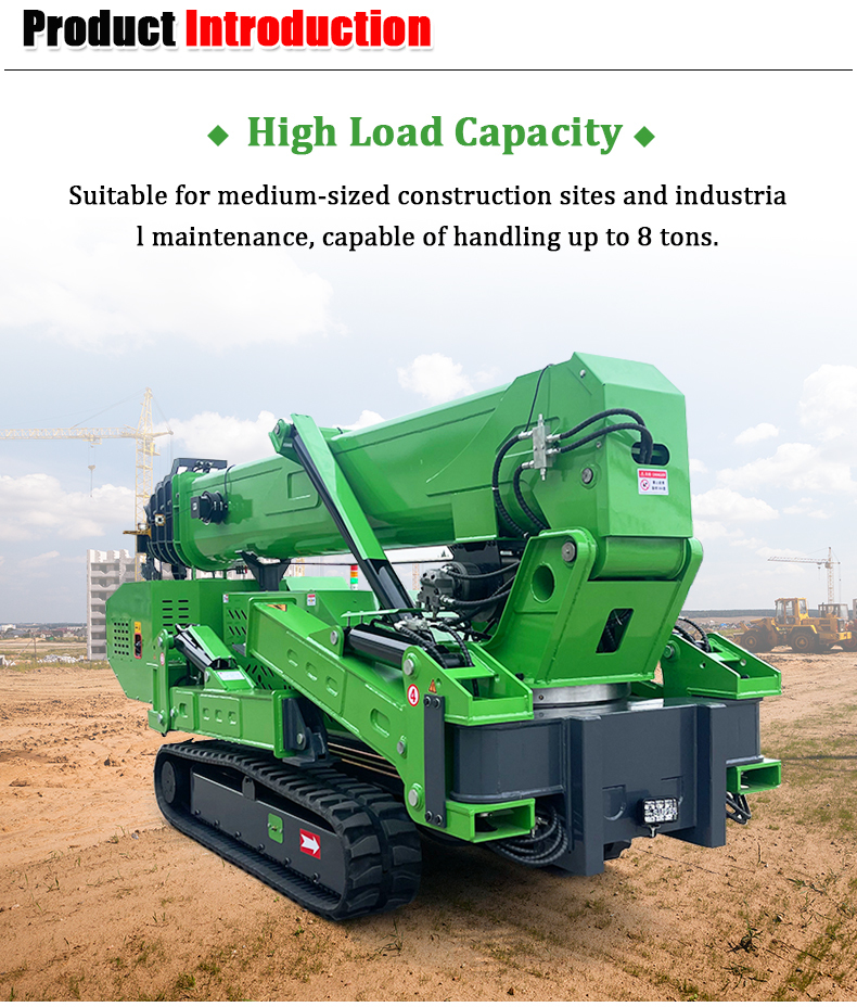 HTSC800 Dual Power Crawler Spider Crane Hexagonal Fully Automatic