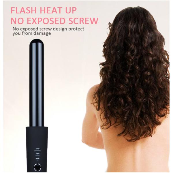 Deep Wave Ceramic Hair Curler , OEM ODM Rotating Hair Curling Iron