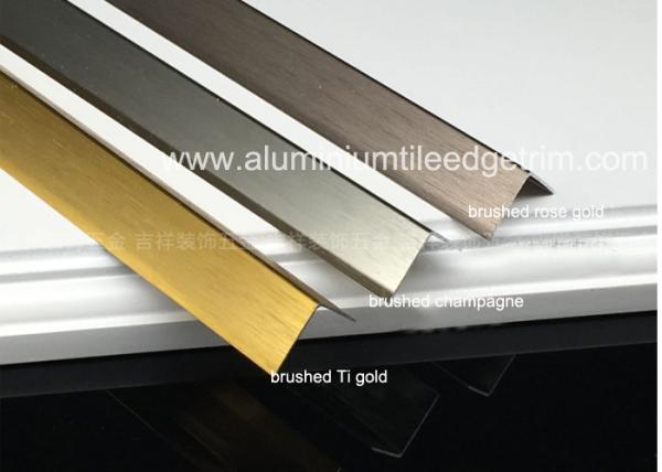 Durable Brushed Aluminum Corner Guards Equal Angle Extrusion Profile