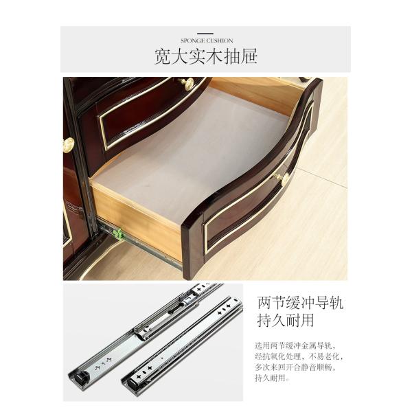 Hotel Decorative Solid Wood Bedroom Side Cabinets With Drawers Customized