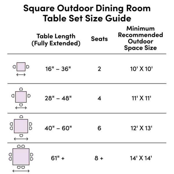 Metal Garden Set by AJUNION Waterproof Outdoor Furniture with Stackable Dining Chairs