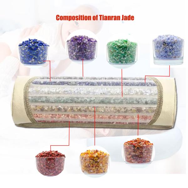 Memory Foam Massage Pillow with 7 Color Rainbow Chakra Battery Capacity 3.7V 2000mAh