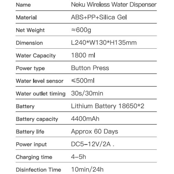 1 Gallon Smart Quiet Water Fountain Pet Easy Clean For Dogs Drinking