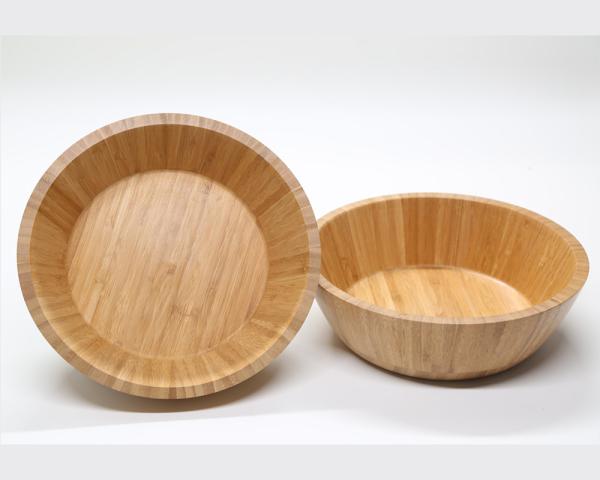 kitchen bamboo wooden stackable salad bowl set for salad , pasta , fruit
