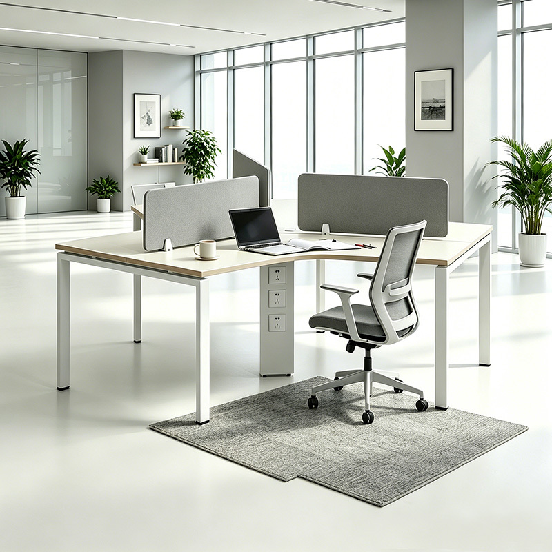 Modular Workstations Office Workstation Desks with 25mm Thick Desktop and 2 4 6 Seater Configurations