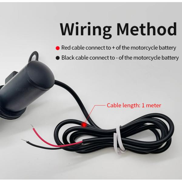 Rear Mirror Motorcycle Cell Phone Charger , 5V 2.5A Motorcycle Usb Port