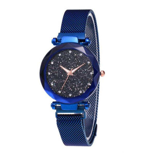 32mm Multi Color Alloy Case Fashion Ladies Fashion Wrist Watch with Magic Mesh Band