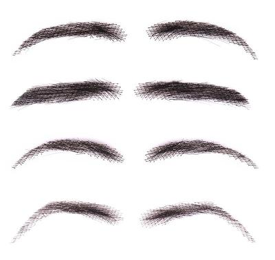 New High Quality false 100% Human Hair Lace Base Eyebrows Wig Brown Blonde
