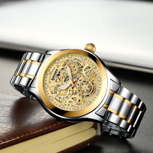 Custom Logo Stainless Steel Mechanical Watch  42mm  Dial Diameter