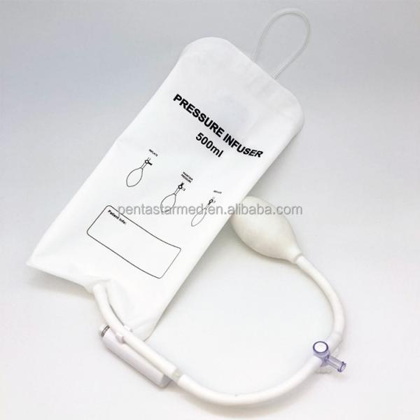 Reusable Fluid Quick Blood Nylon Manual Pressure Infusion Bag with Piston Gauge