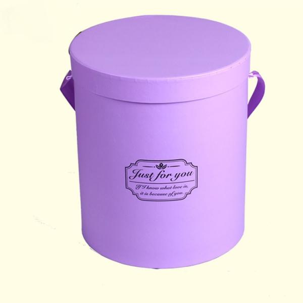 Gift Cylinder Bouquet Flower Box Packaging With Ribbon Custom