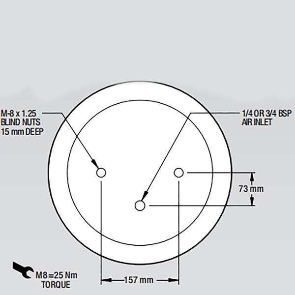 Semi Truck Bag Suspension FIRESTONE W01-M58-6976 Height 193.0 Mm