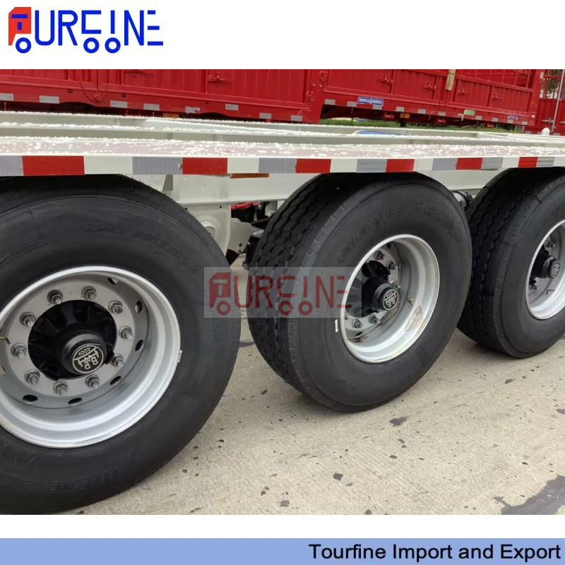3 Axle Gooseneck Skeleton Container Semi Trailer For 40FT Container Shipping