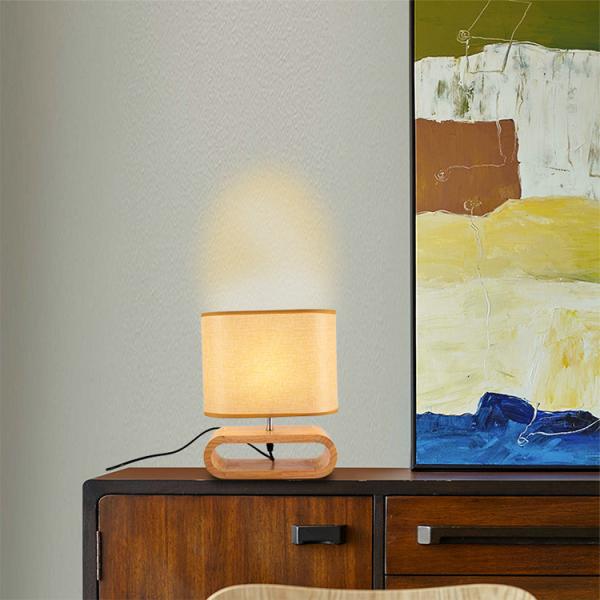 Solid Wood Creative Personality Lamp American Bedroom Bedside Lamp Indoor Nordic Wood Art Study Table  Lamp