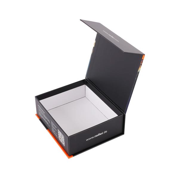 Foldable Logo Custom Magnetic Closure Box Recycled Black Paper Gift Box For Shoe Clothes