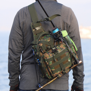 Fishing Backpack With Rod Holder Fishing Tackle Bag Fishing Gear Bag, Outdoor Camouflage Tactical Bag Fishing Bag