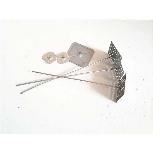 Zinc Coated Perforated Base Insulation Support Anchor 12Ga Dia 9-7/8