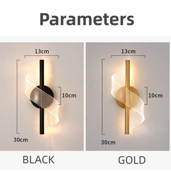 JYLIGHTING современный роскошный прозрачный настенный свет акриловый металлический настенный светильник для лестничного коридора