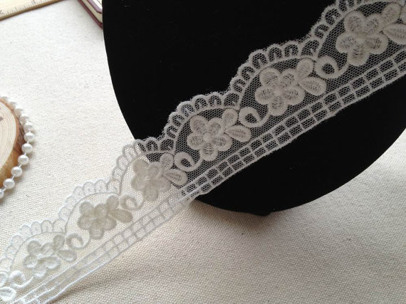 отделка шнурка нейлона края 3КМ милая Скаллопед с белизны для шить платья свадьбы