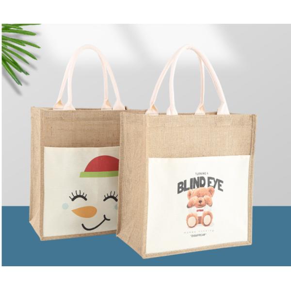 Customized Jute Bag  Gift Bag Canvas and Jute Handbag