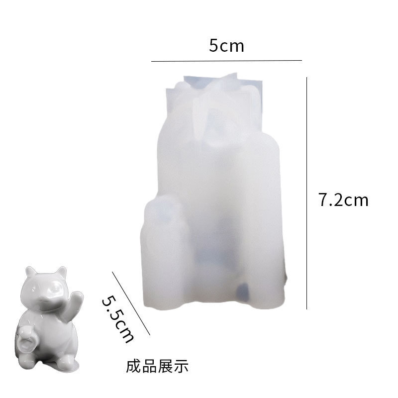Crystal dropper mold, multiple teddy bear geometric animal 3D unicorn blessing rabbit silicone molds