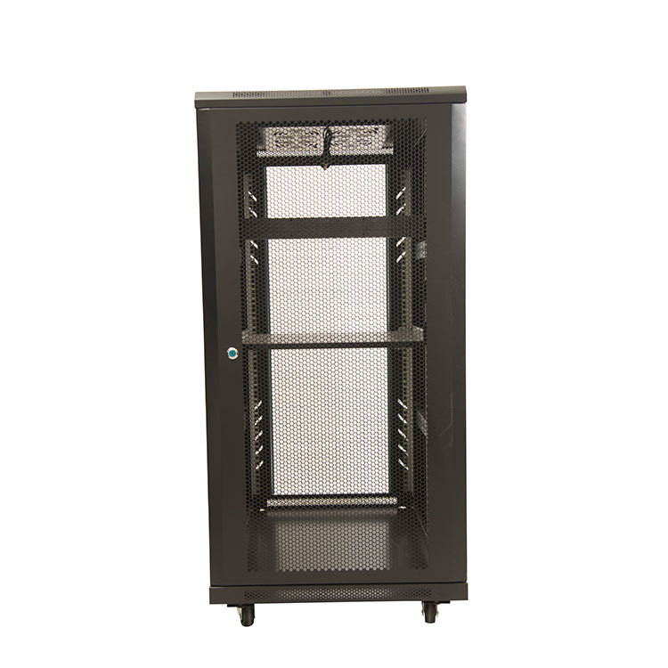 19 Inch Tempered Glass Door Server Rack with 600mm Width 1000mm Height and RAL7035 Colour