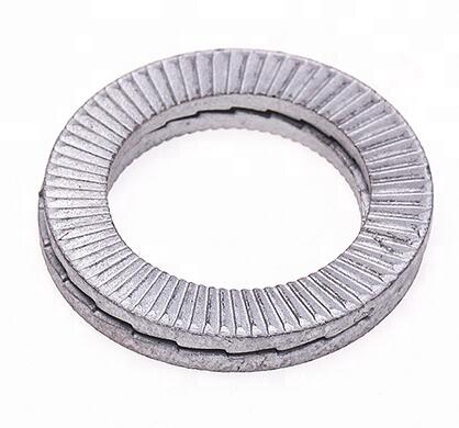 Zinc Plate Surface Double Fold Steel Flat Washers / Wedge Lock Washer DIN25201
