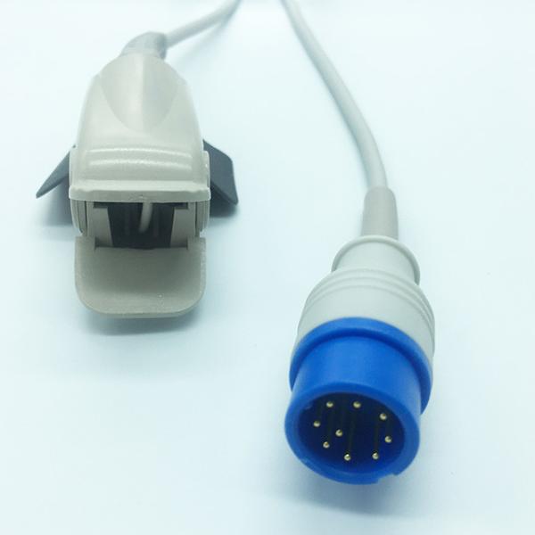 Adult Finger Clip Pulse Oximeter Spo2 Sensor 3 Meter Cables Biolight TPU Material