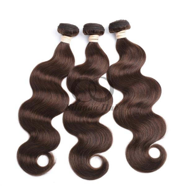 #4 Medium Brown Body Wave Remy Human Hair Bundles Sew In Weave Bundles Brazilian Bundle Deals
