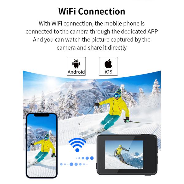 Real 4K 60fps 4K Ultra HD Action Camera Dual Screen 30M Waterproof Sport Camera FM07