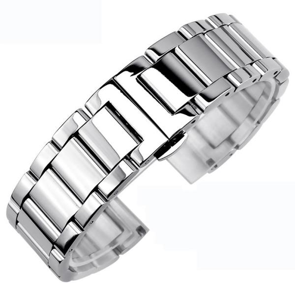 Sliver Chain Strap / Watch Band Replacement For Man Watch Logo Custom