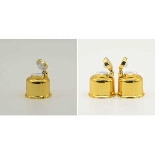 Перерабатываемая золотая пластиковая косметическая винтовая крышка для лосьонов, тонаров, шампуней и жидкого мыла