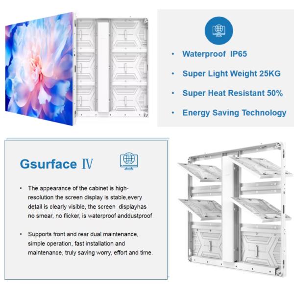 Produits fixes d'extérieur GCL Panneau publicitaire haute luminosité Écran LED 960*960mm