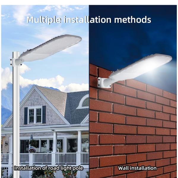 Éclairage de rue LED alimenté par Smart Mains, corps en alliage d'aluminium, étanche à l'eau IP65, puces LED de marque, allumage/arrêt automatique la nuit, économie d'énergie, idéal pour les artères urbaines, les parcs industriels, les campus