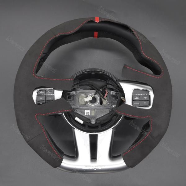 Hand Stitching Custom Soft Suede Steering Wheel Cover for Jeep Grand Cherokee SRT