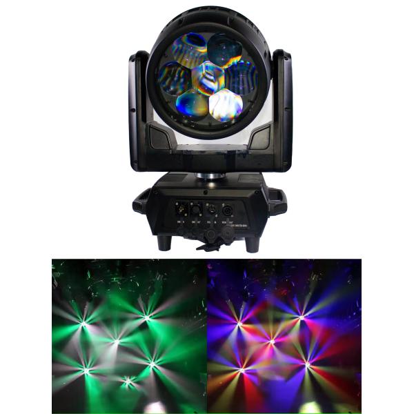 Стрелочная промывка Большой глазный водонепроницаемый 4-в-1 Zoom 7x60w Ip65 Rgbw Led Moving Head Light