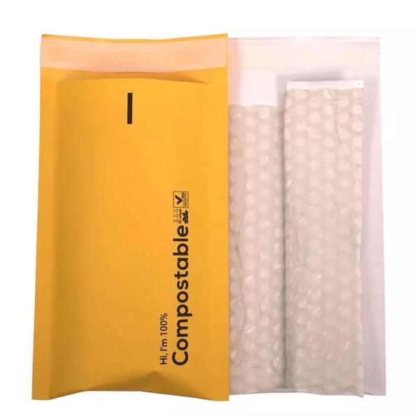 Carton SGS Recycled Kraft Mailers Eco Friendly Pink Double Kraft Paper Bubble Mailers
