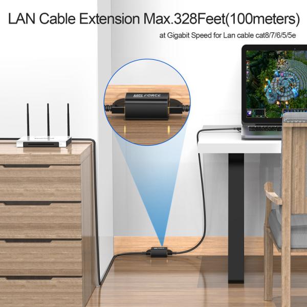 Prolongateur de câble Ethernet F/F Connecteur en ligne RJ45 Modulaire