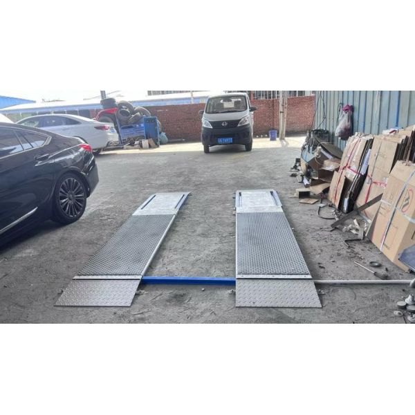 Cartesykj  4T Capacity 2 plates  Ultra Flat Brake Tester with side slip, suspension , axle load ,brake tester function 
