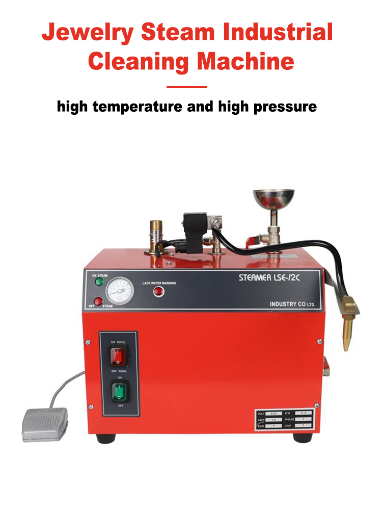 Industrial Grade Jewelry Steam Cleaning Equipment, 1300W Power, 304 Stainless Steel Construction, 4kg Steam Pressure, 6L Capacity