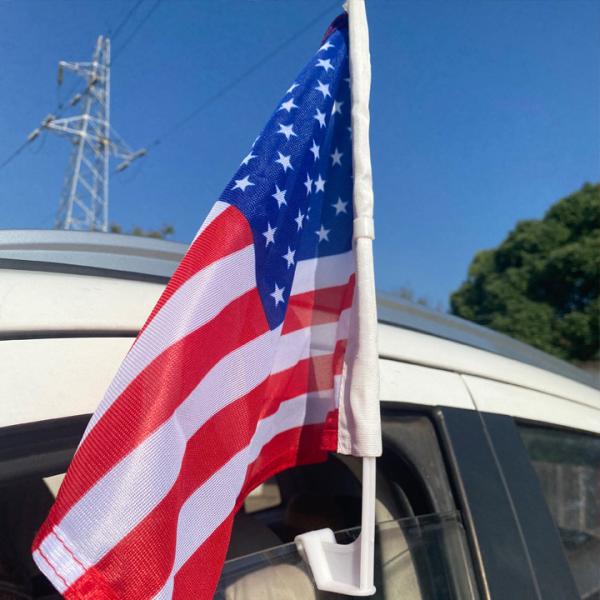 Economic Polyester USA American Car Flag Window Clip 11 X 13 Pack Of 12 10 100