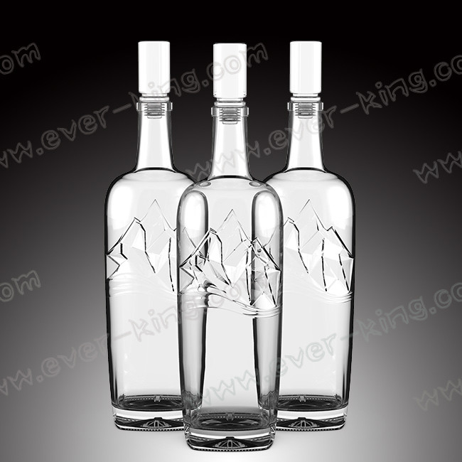 Бутылки ликера стекла 750ml ODM прозрачные со стеклянной верхней частью