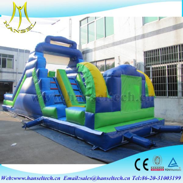 Hansel hot children game equipment inflatable fun park with bouncer jumping slide