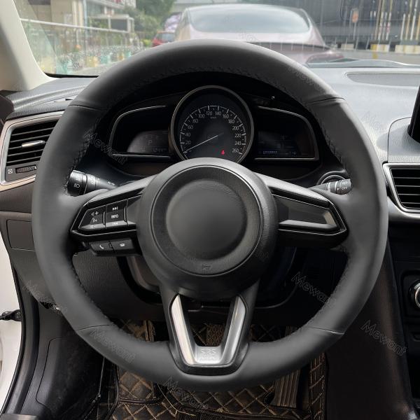 Red Thread Steering Wheel Cover for Mazda 3 Axela 6 Atenza CX-5 CX5 CX9 CX-9 2016 2017 2018 2019