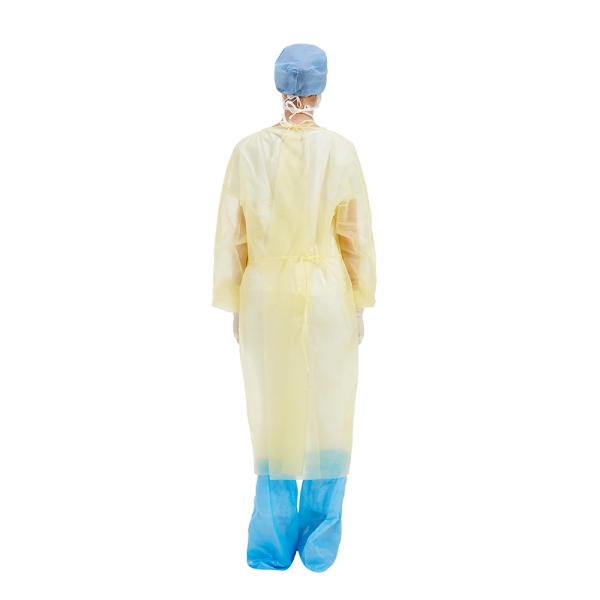 Nonwoven Plastic Isolation Gowns , Unisex Disposable Medical Exam Gowns
