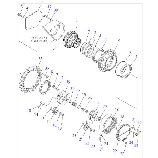 PC300-7 PC360-7 Final Drives For Excavators 207-27-00440 207-27-00441 207-27-00370 207-27-00371