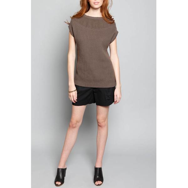 WOMEN'S 100% COTTON SLEEVELESS KNITTED SWEATER