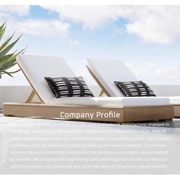 Modern Outdoor Furniture Beach Wood Sun Lounger Perfect for Hotel Patio Pool Chaise Lounge